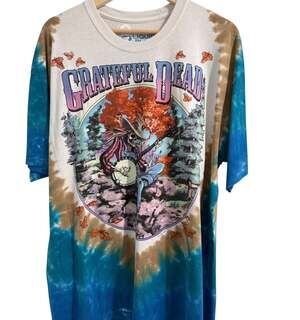 Vintage 2000 Grateful Dead T-Shirt Reprint Of 1994 Fall Tour Liquid Blue Sz XL